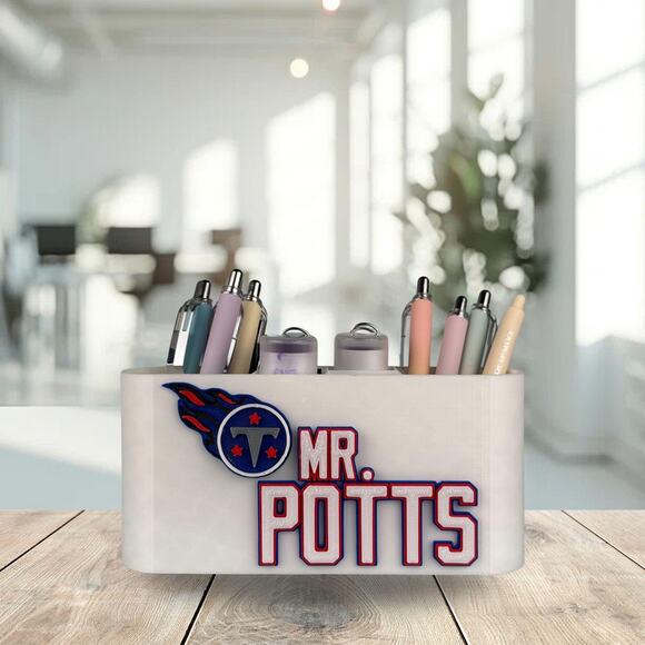Personalized Tennessee Titans Desk Organizer, Tennessee Titans Gift - Picture 2 of 10